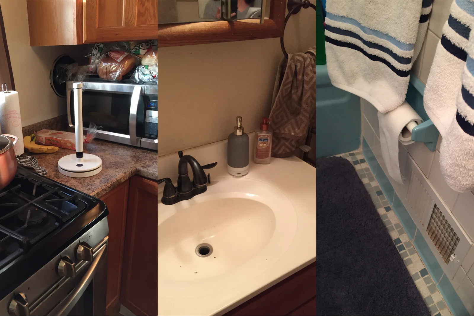Scenes from an in-home study where 8 participants had functional devices for 2 months with products being replenished when they were running low. The study tested the devices, app, and the replenishment service as a whole.